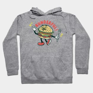 wonderful burger  pun cartoon Hoodie